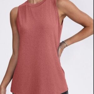 Women’s Sleeveless Athletic Tank Top Red Melon Pink Size S NWT